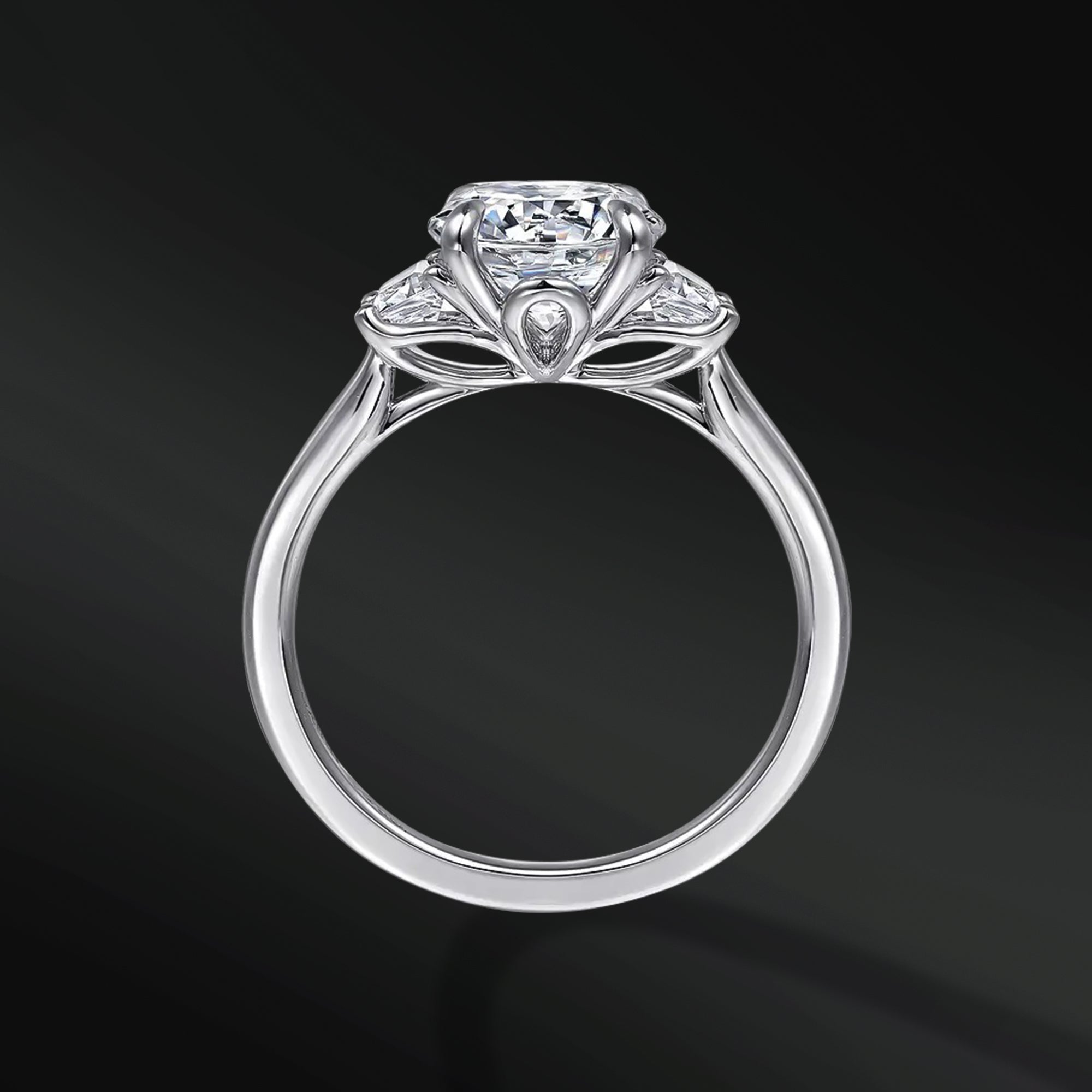 Ayesha Star - 14K Gold or Sterling silver Ring for Women | 2CT Brilliant Cut Certified Moissanite Engagement Ring | Muonionalusta Meteorite | D - Color, VVS1 Clarity