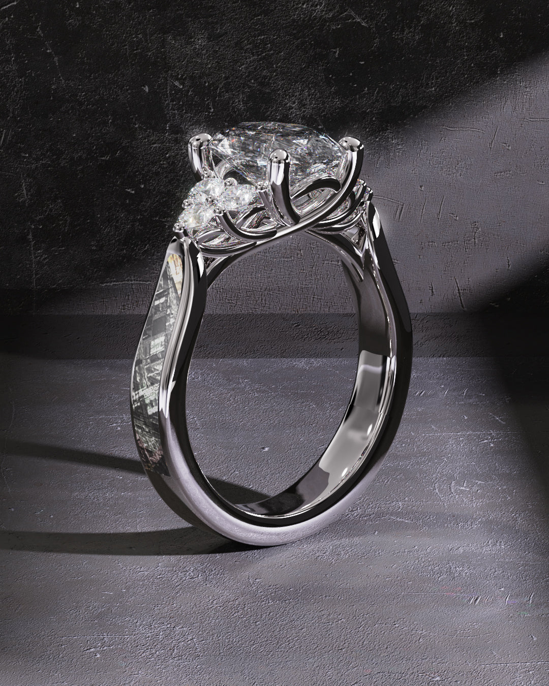 Galaxy Diamond and Meteorite Rings