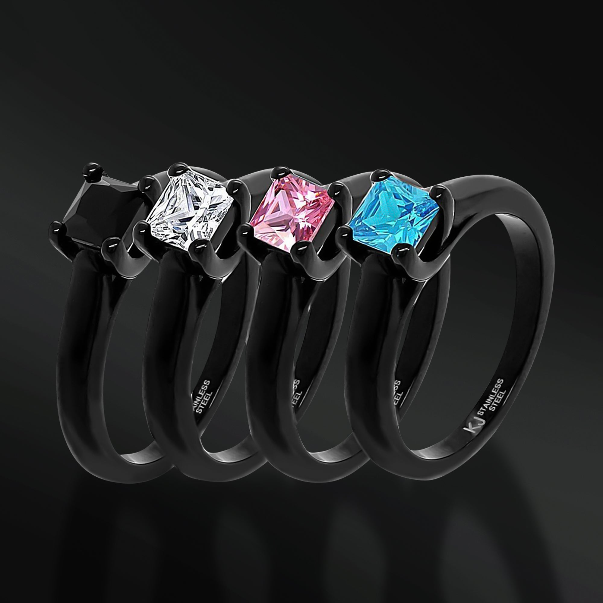 Solitaire - Engagement Wedding Ring for Her | Stainless Steel Ring for a Timeless & Elegant Look