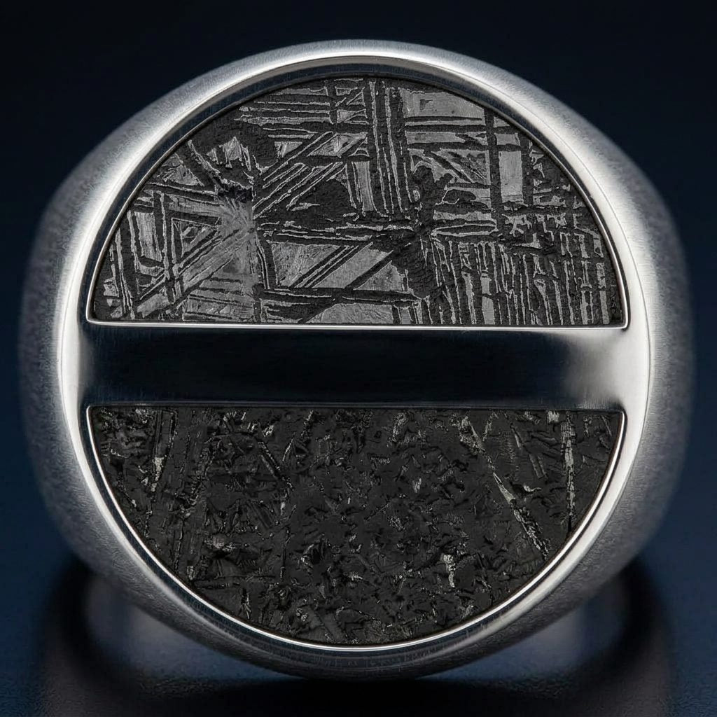 Meridian Seal - Aletai & Lunar Meteorite - Signet Ring