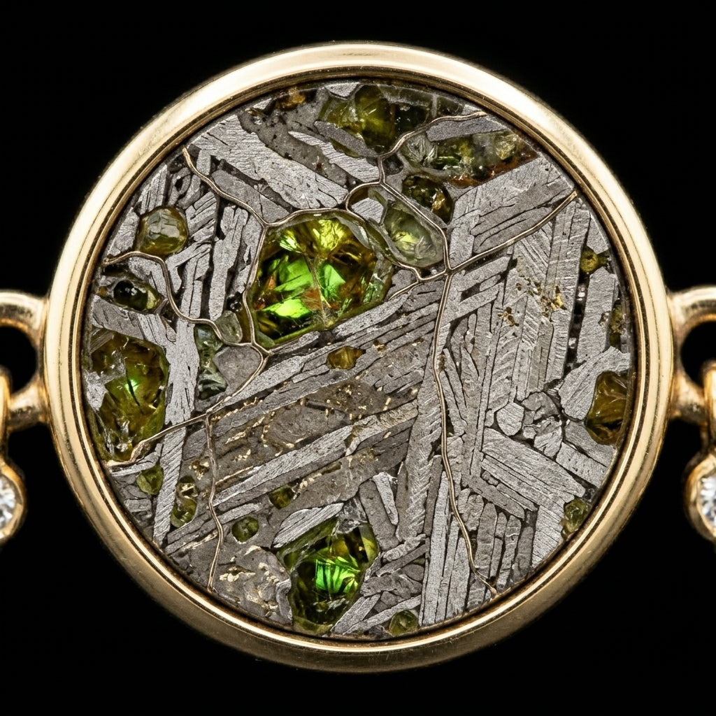 Pallasite Three Disc Bracelet