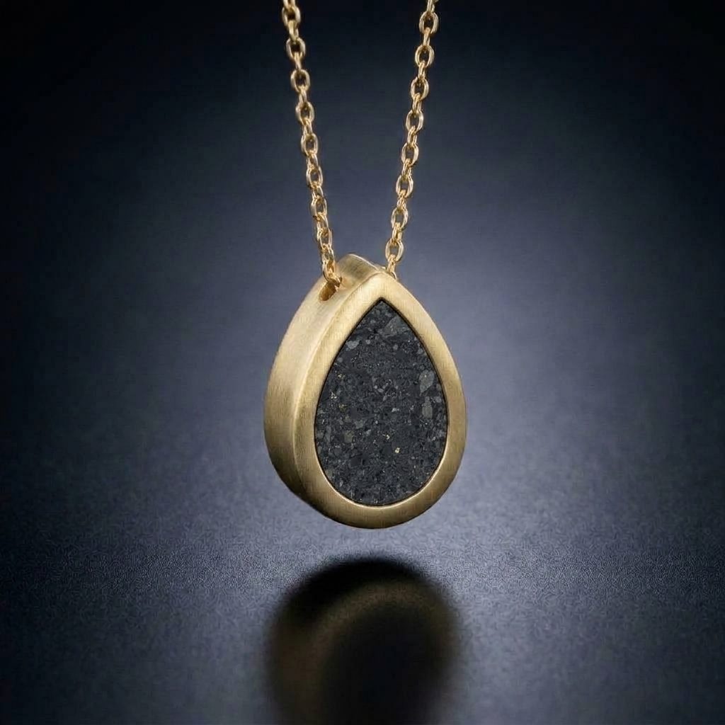 Teardrop - Lunar Meteorite - Pendant
