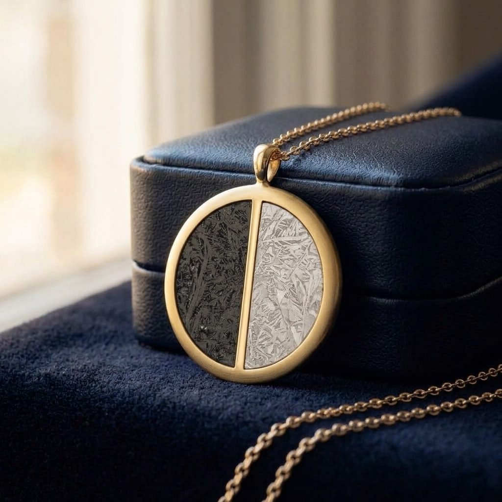 Meridian - Lunar & Muonionalusta Meteorite - Pendant