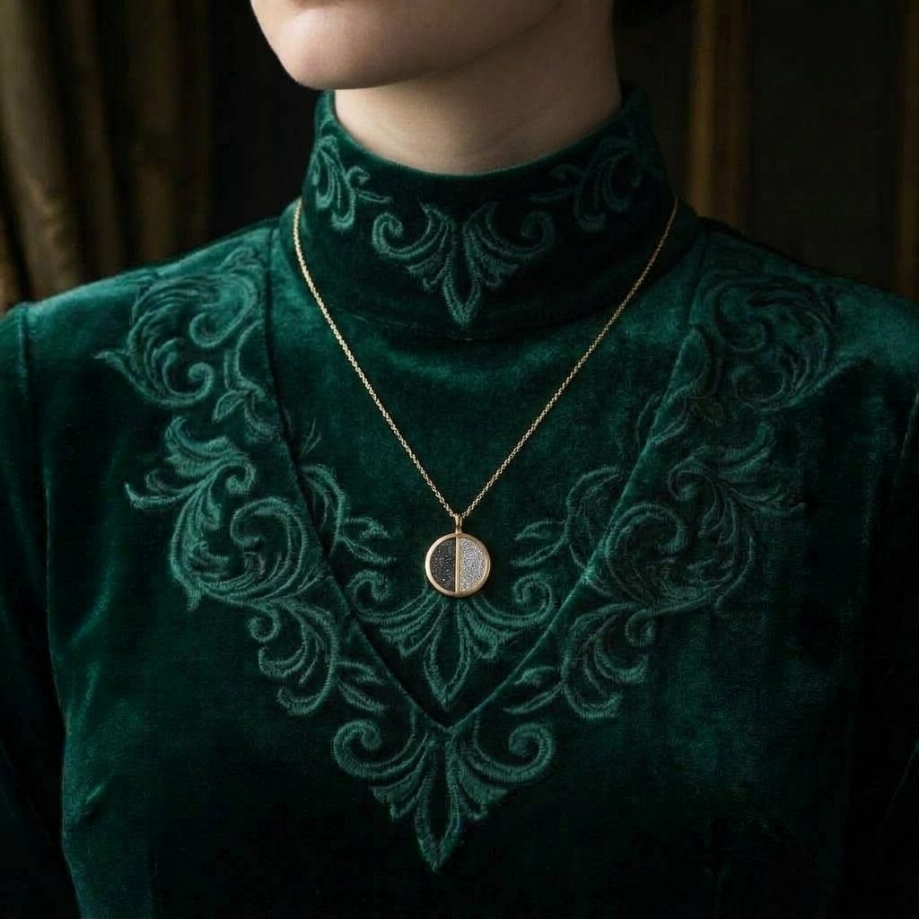 Meridian - Lunar & Muonionalusta Meteorite - Pendant