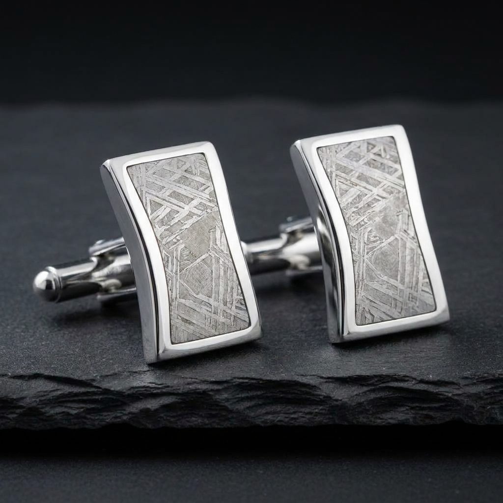 Andromeda Twist - Muonionalusta Meteorite - Cufflinks