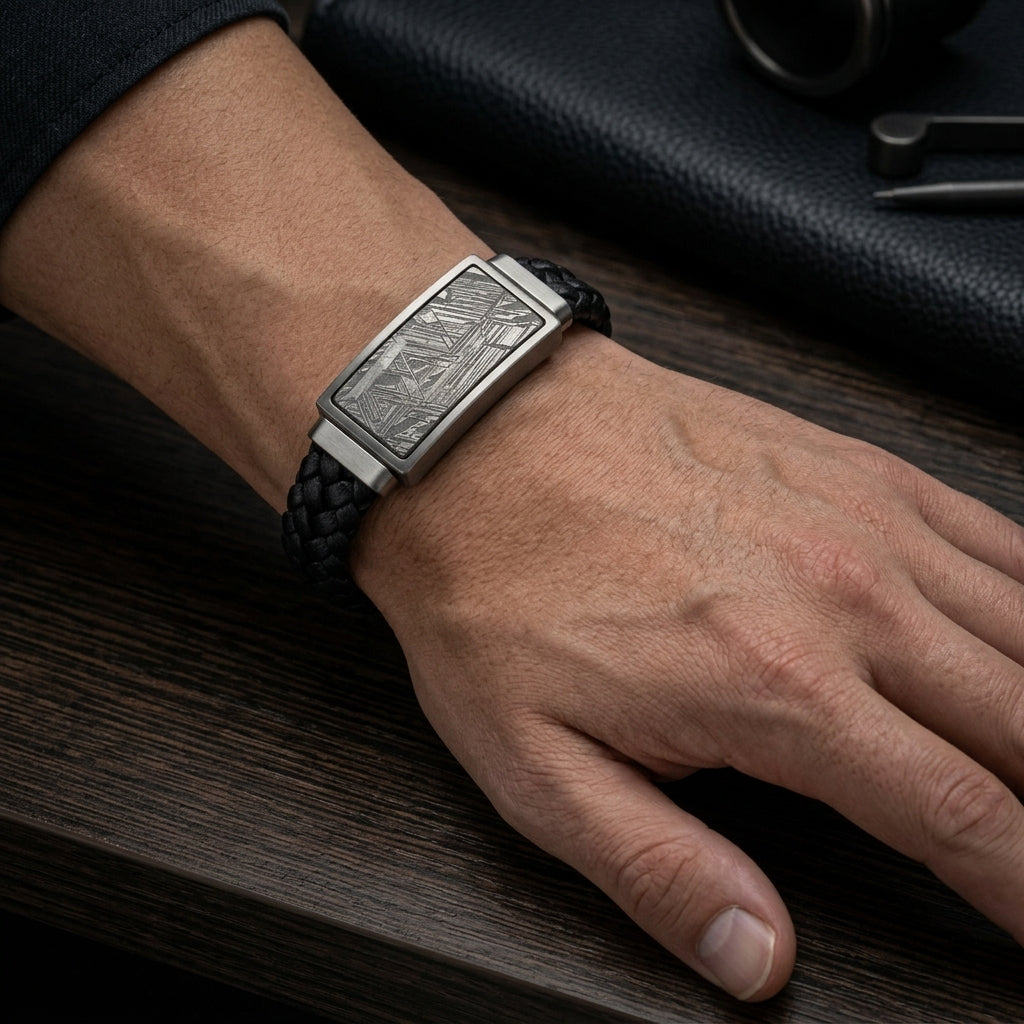 Leather Bracelet — On wrist