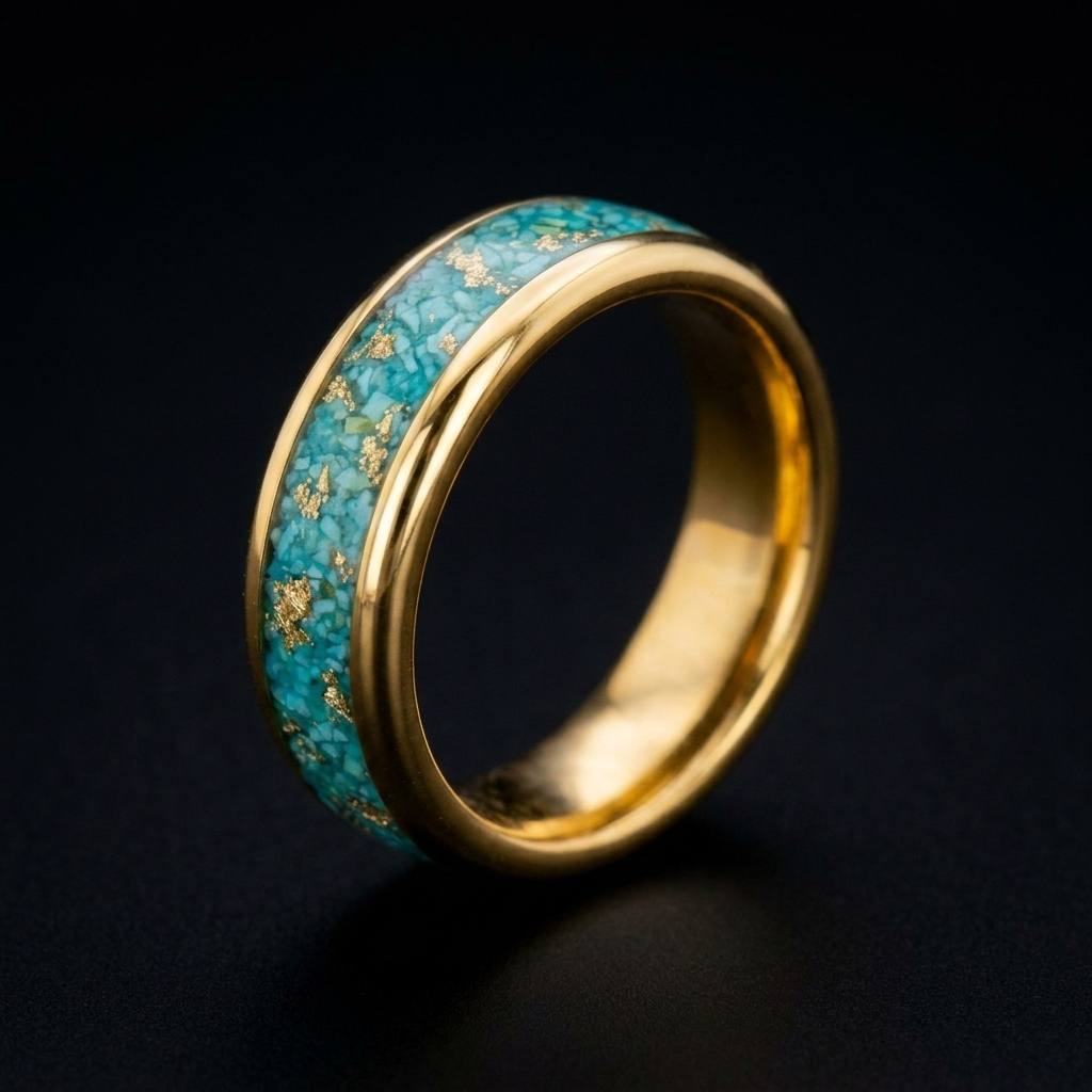 Men's Turquoise Wedding Band
