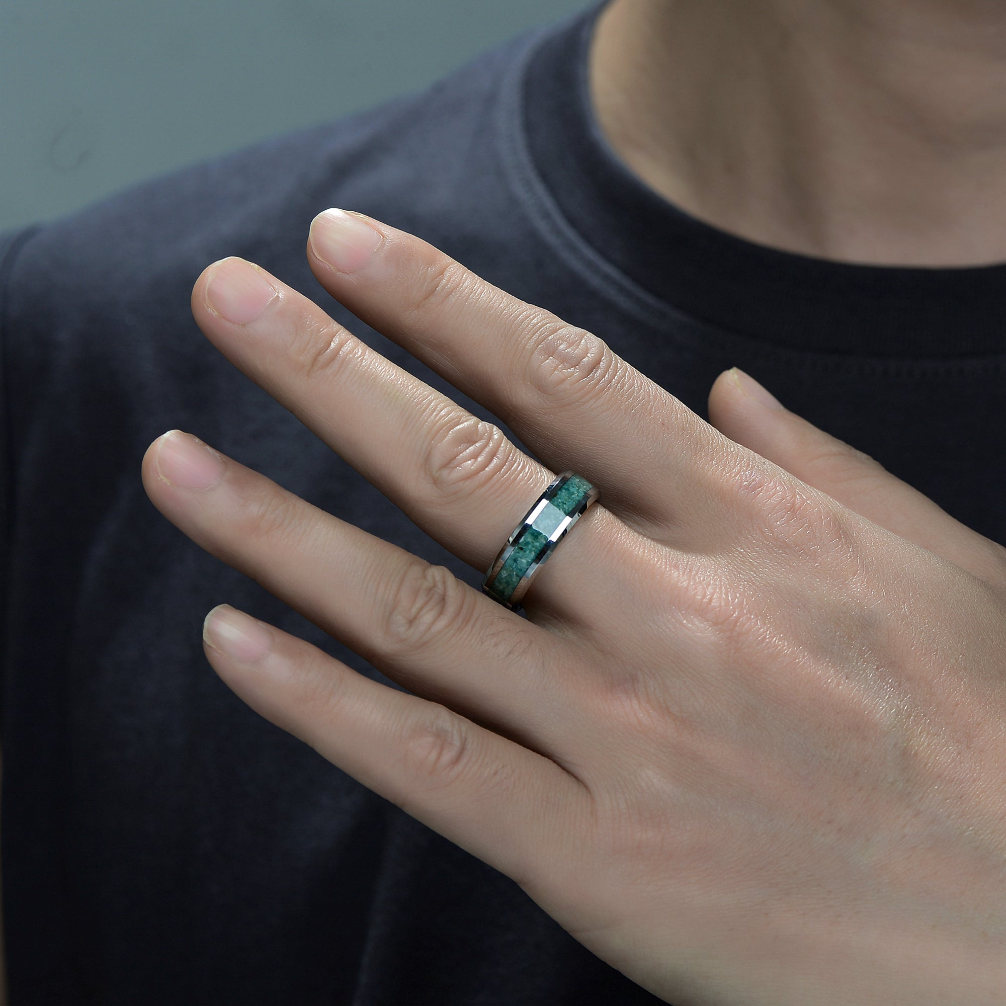Tungsten Ring Wedding Band for Men - 8mm