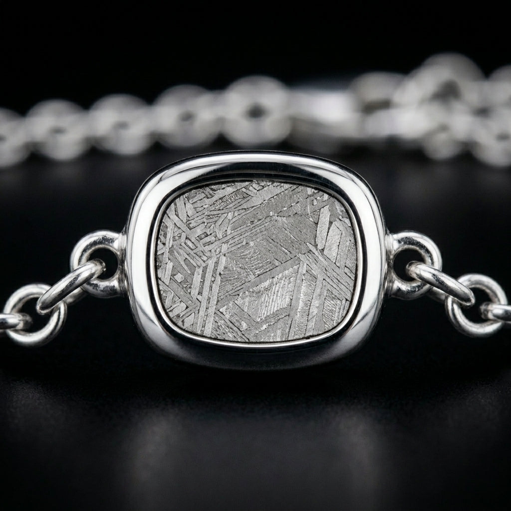 Meteorite Chain Bracelet — Closeup