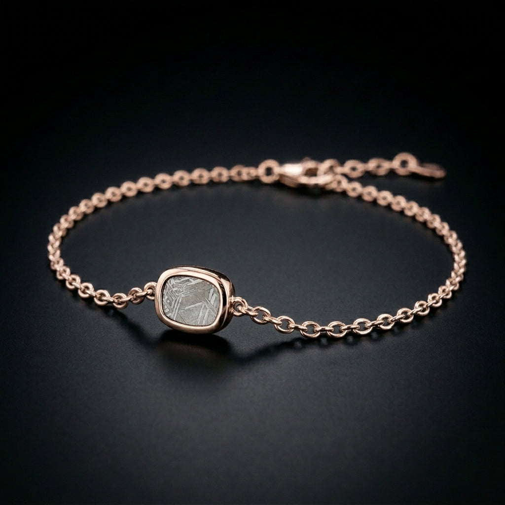 Meteorite Chain Bracelet — Rose Gold
