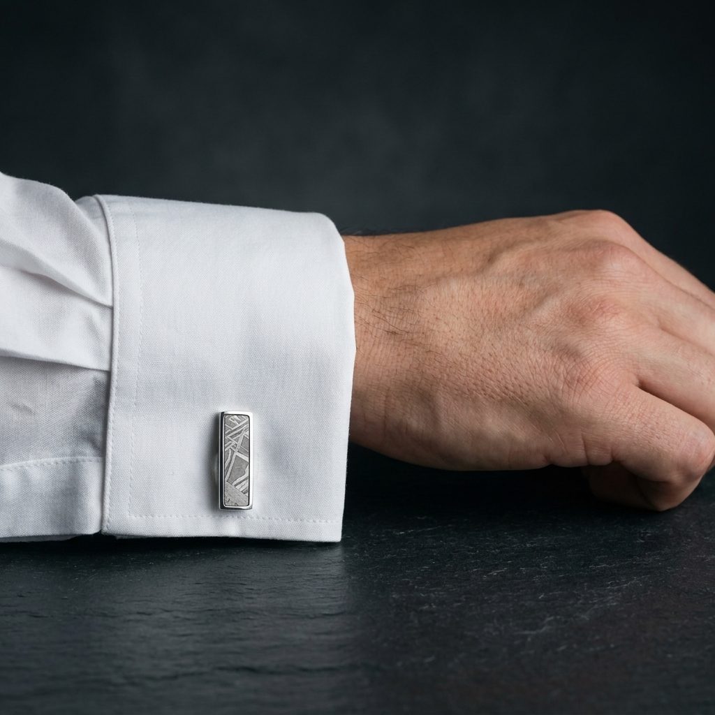 Nebula Bar - Muonionalusta Meteorite - Cufflinks