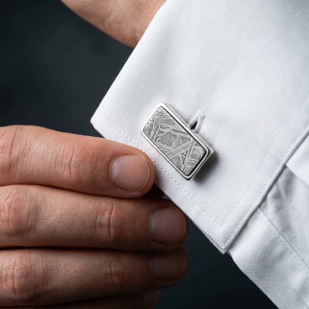 Nebula Bar - Muonionalusta Meteorite - Cufflinks