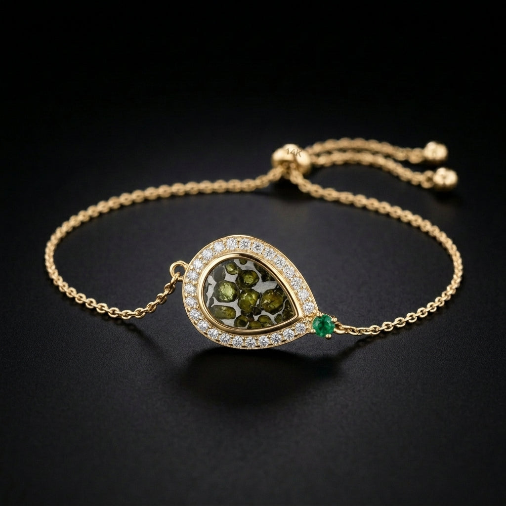 Pallasite Slide Bracelet