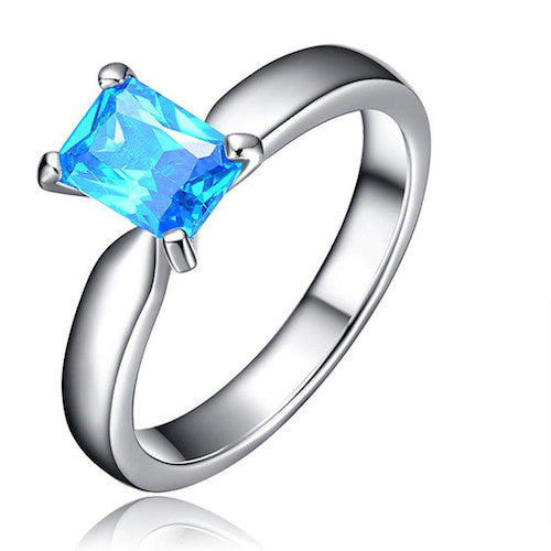 Blue Ocean Engagement Ring for Her – Unique & Elegant Ocean-Inspired Jewelry