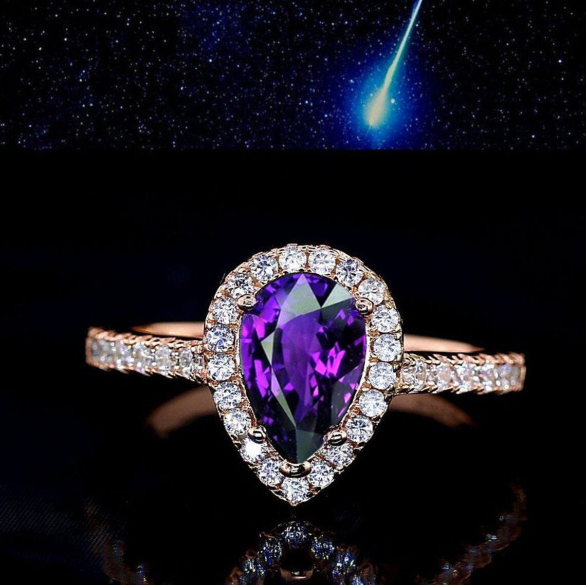 Agate Arrow - 3 PCs Couples Ring Set | Sterling Silver Engagement Ring | Wedding Band Man and Woman