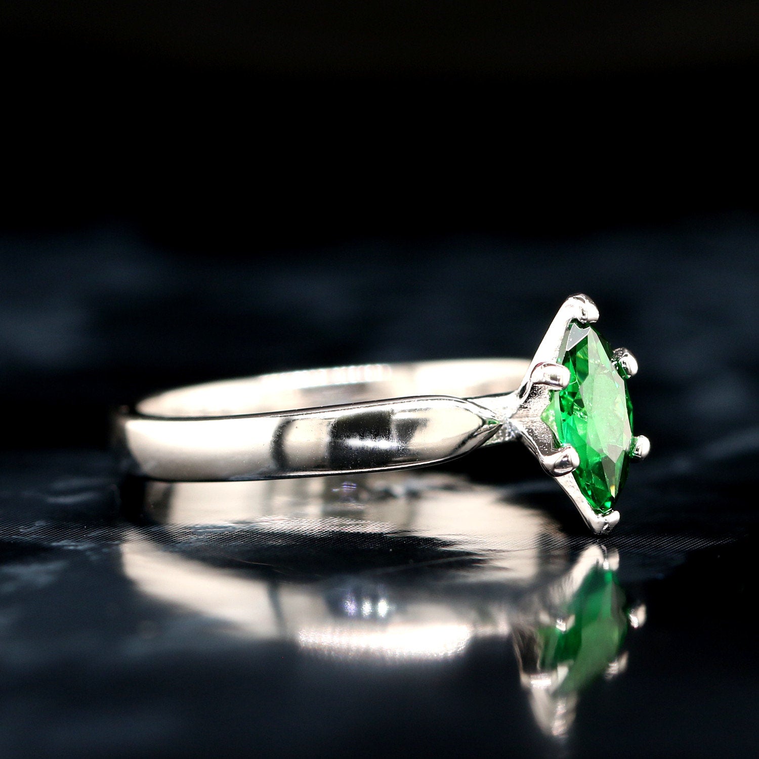 His and Her Green Opal Wedding Ring Set Green Opal Rings