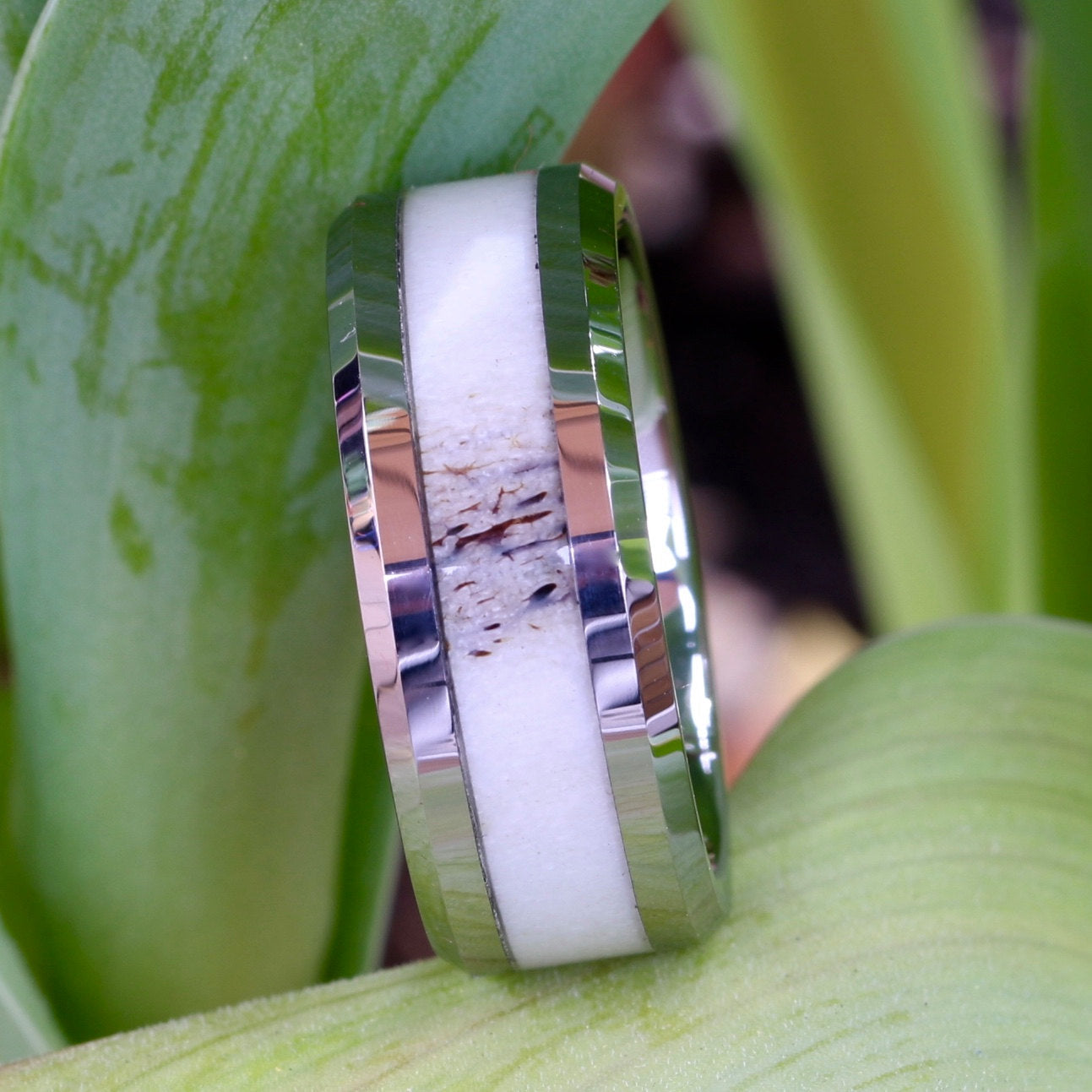 Tungsten Deer Antler Ring Antler Wedding Ring