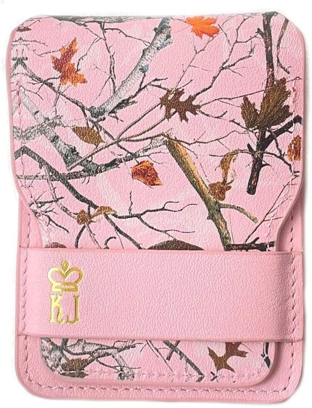 Kingsway Jewelry Pink Camo Leather Wallet - Minimalist Bifold Card Holder With Cash Pocket For Women