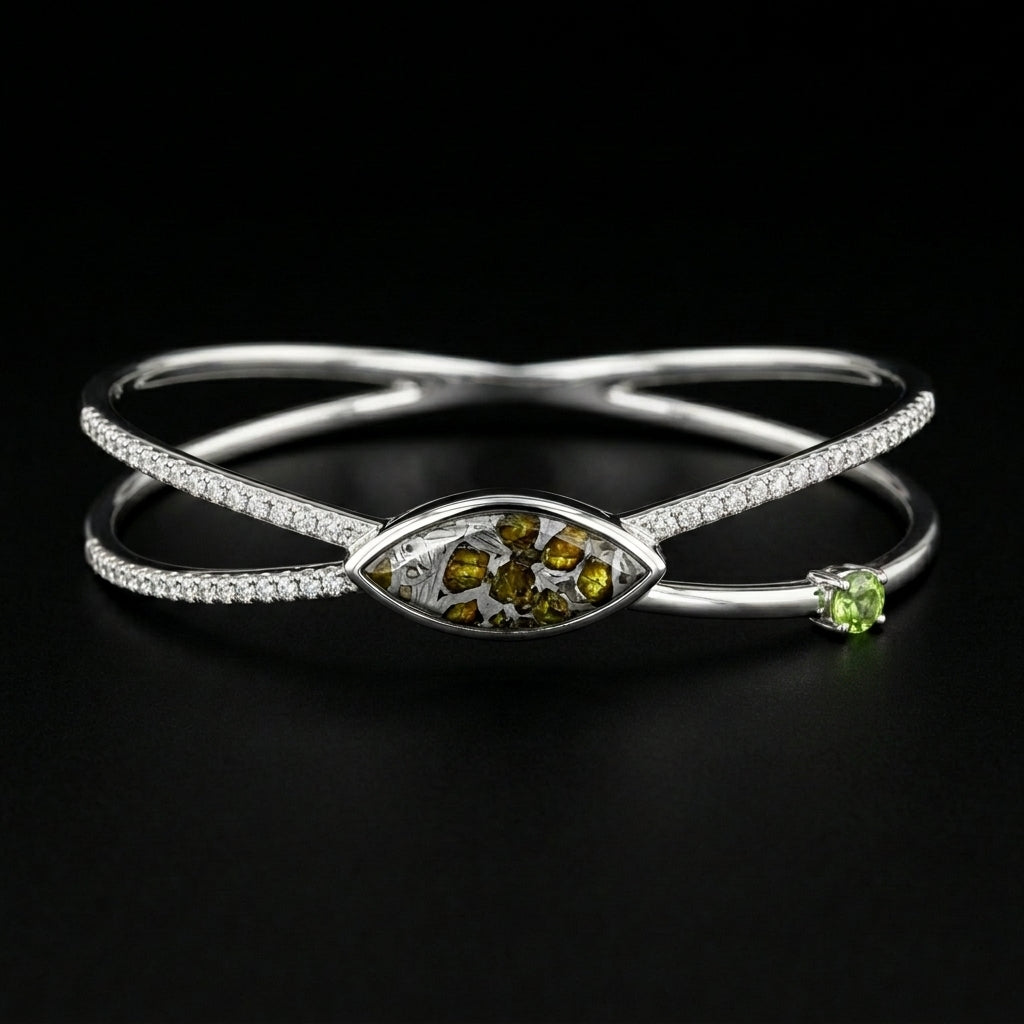 Pallasite Crossover Bangle