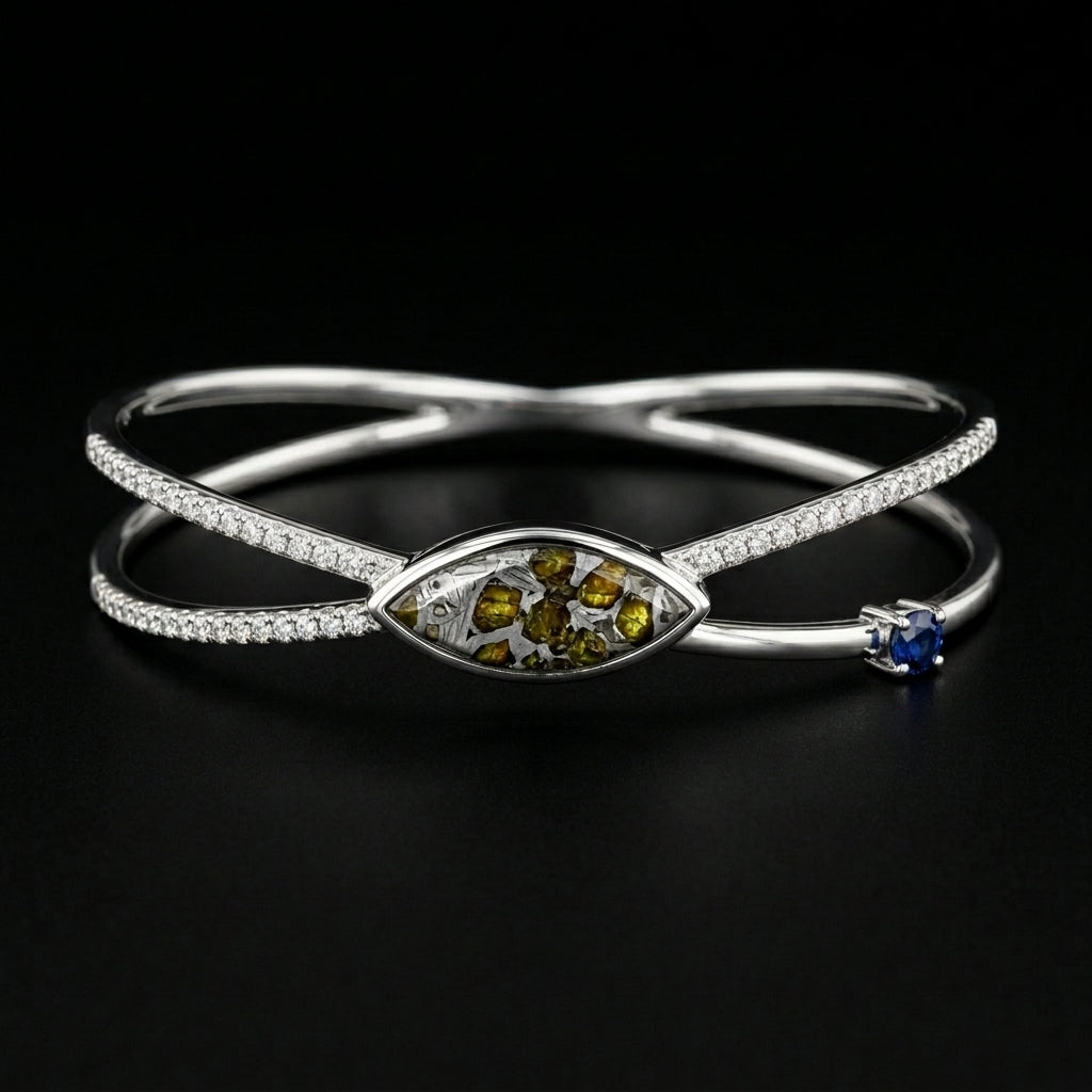 Pallasite Crossover Bangle