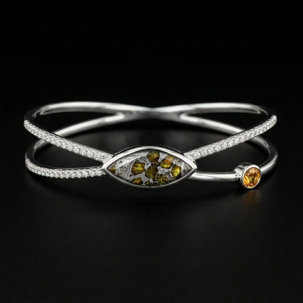 Pallasite Crossover Bangle