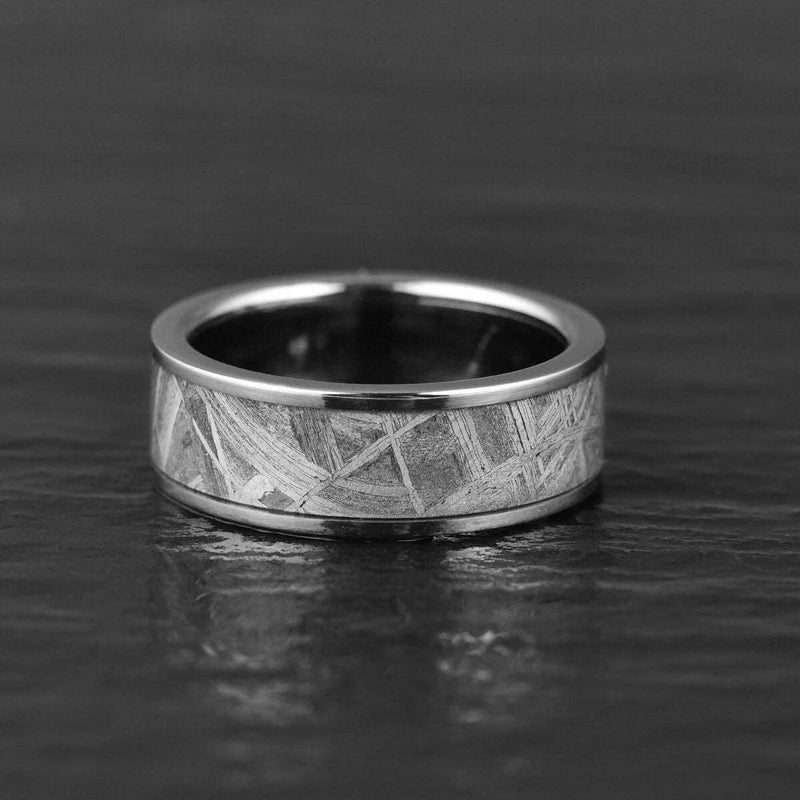 Golden Skyfall Set - 3PCS His & Her Wedding Engagement Ring Set | 1.3 ct Lab Diamond | Muonionalusta Meteorite Wedding Band