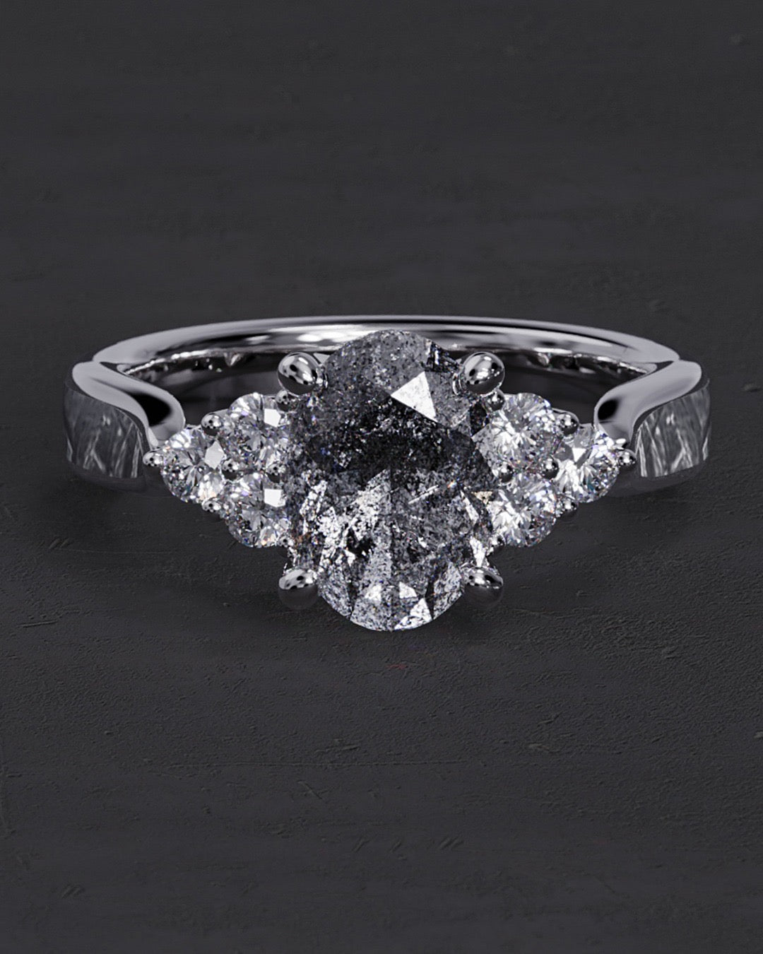 Galaxy Diamond and Meteorite Rings