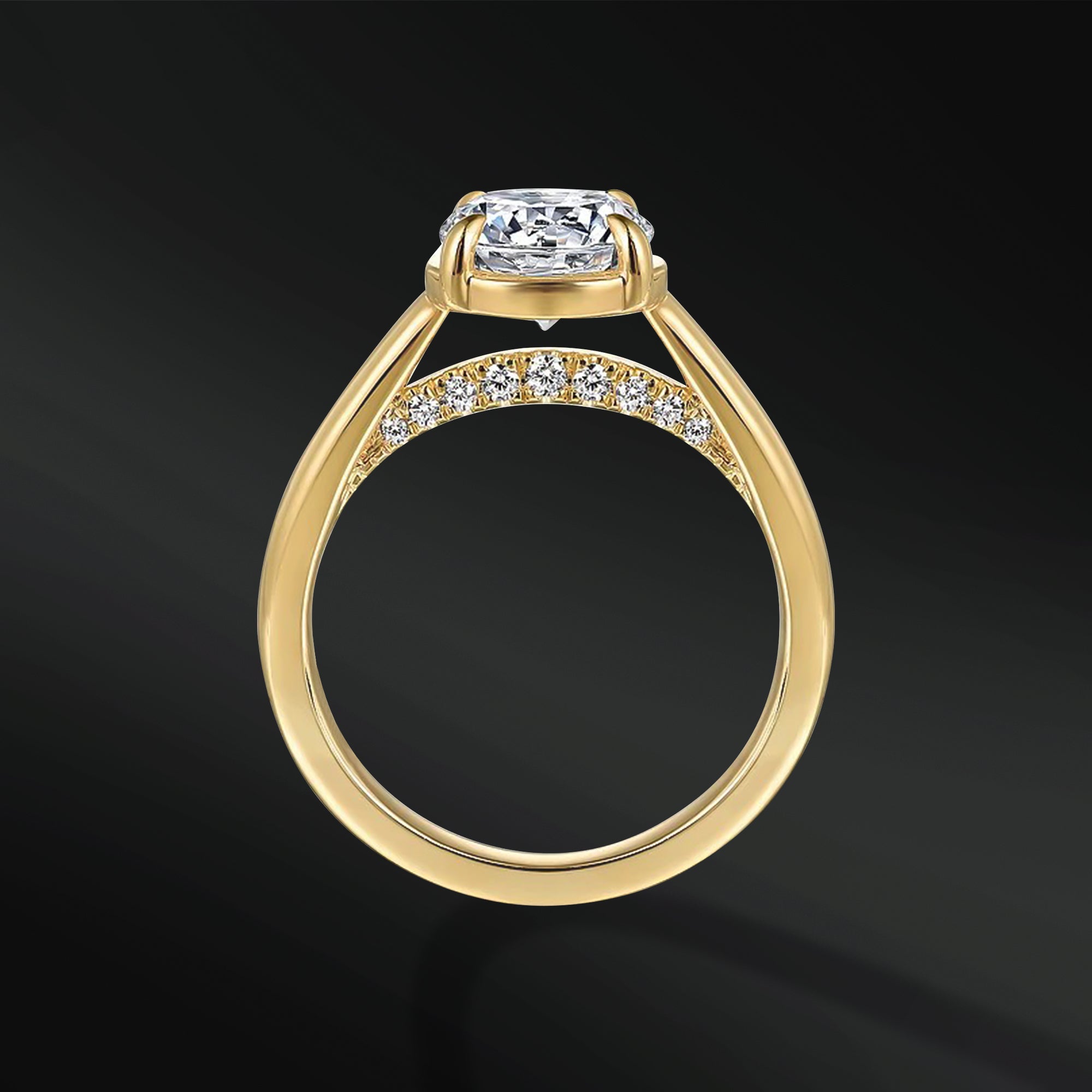 Sun - Ring Set for Women | Muonionalusta Meteorite Engagement Ring | 1.3 ct Certified Moissanite