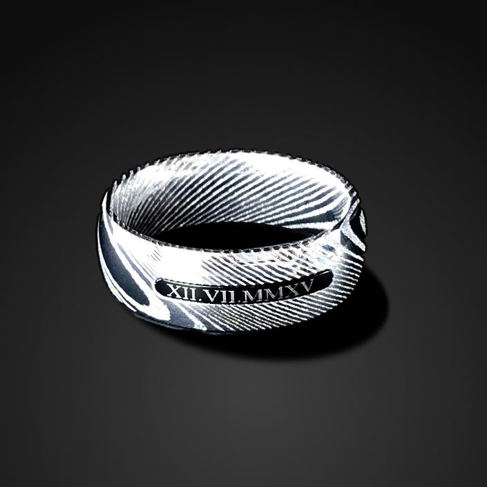 Men’s Wedding Band | Damascus Steel Wedding Band