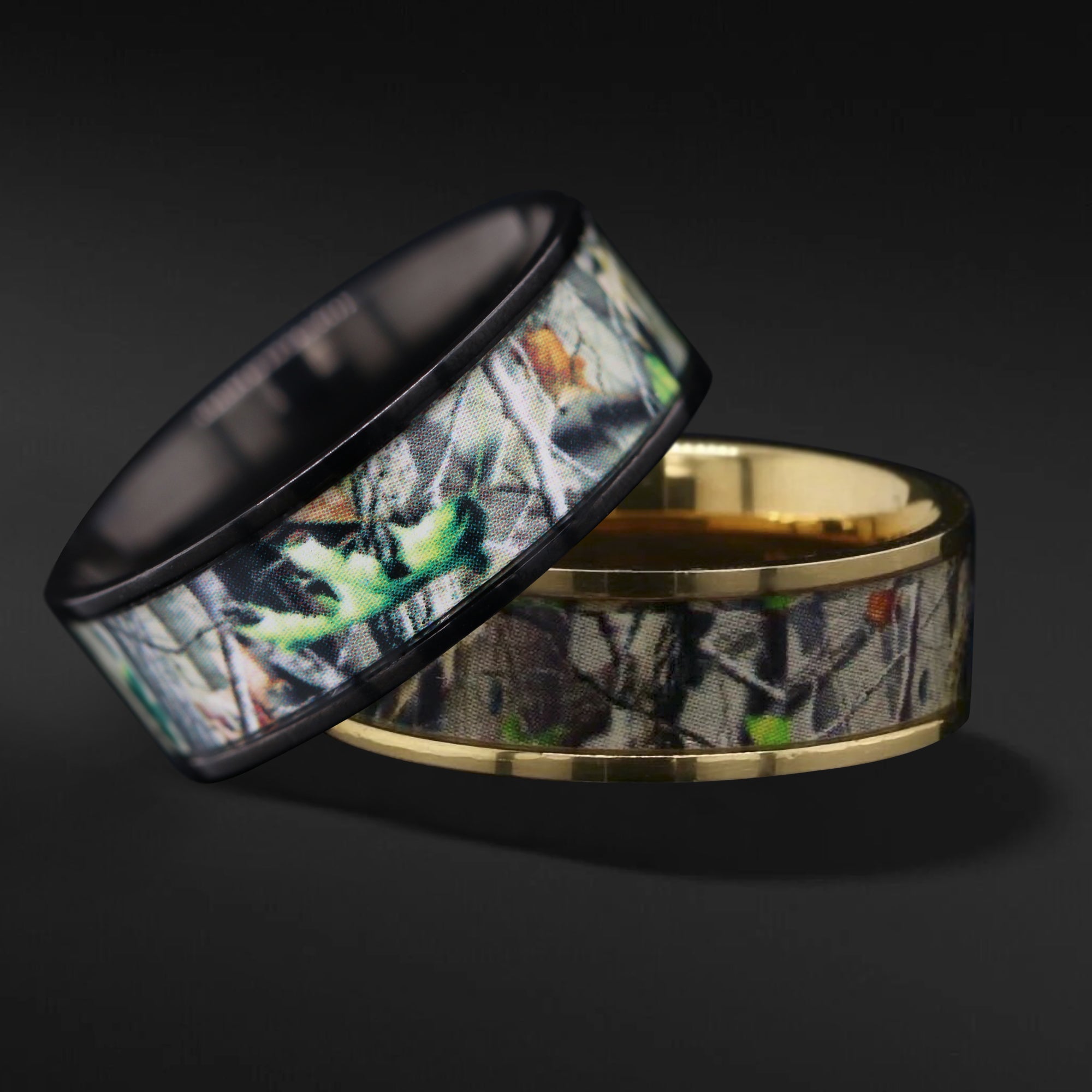 Camo Wedding Bands For Him And Her|Titanium Bands