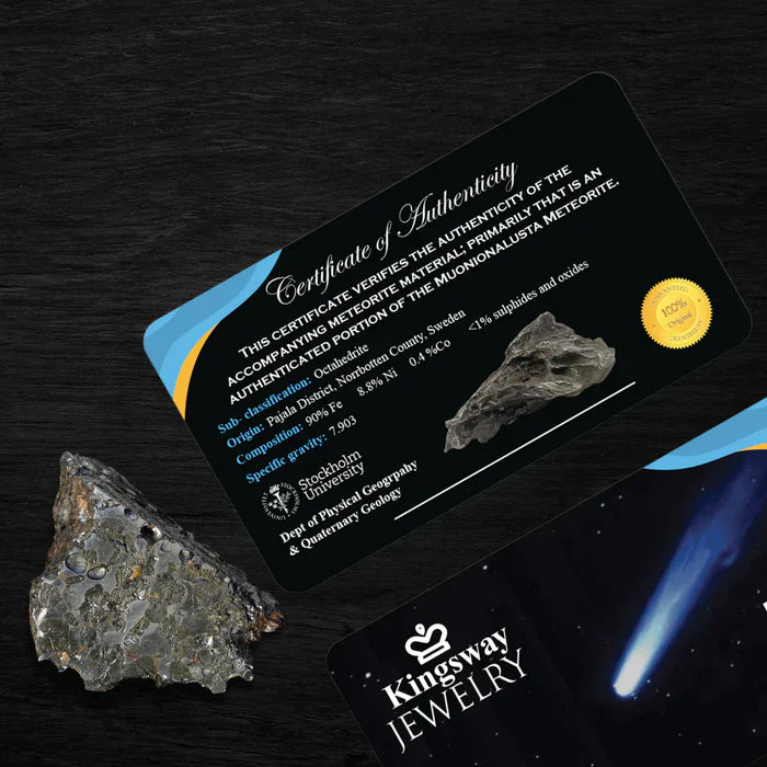 The Skyfall - Wedding Band for men | Tungsten | Muonionalusta Meteorite Ring for her | Width 5mm