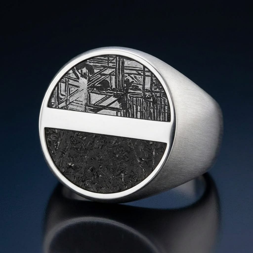Meridian Seal - Aletai & Lunar Meteorite - Signet Ring
