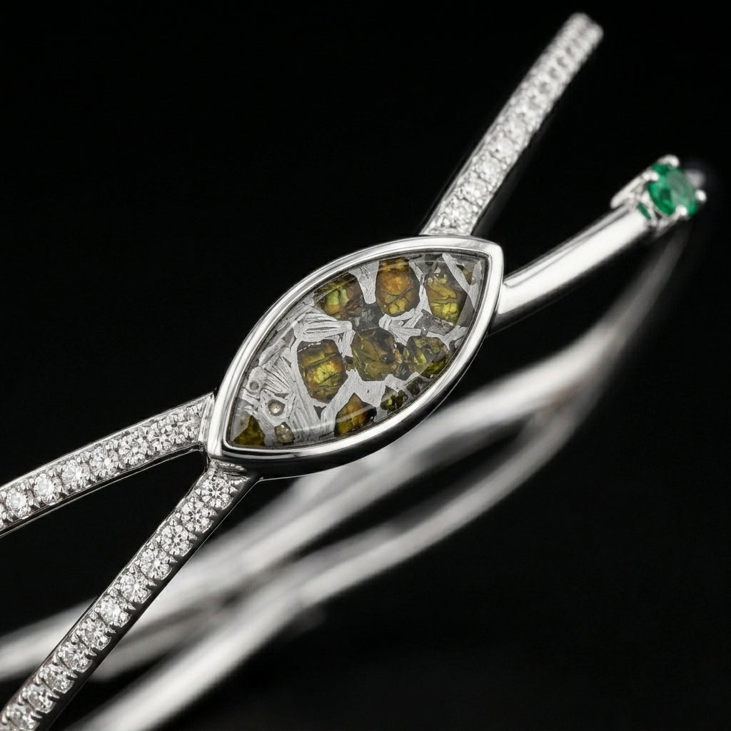 Pallasite Crossover Bangle