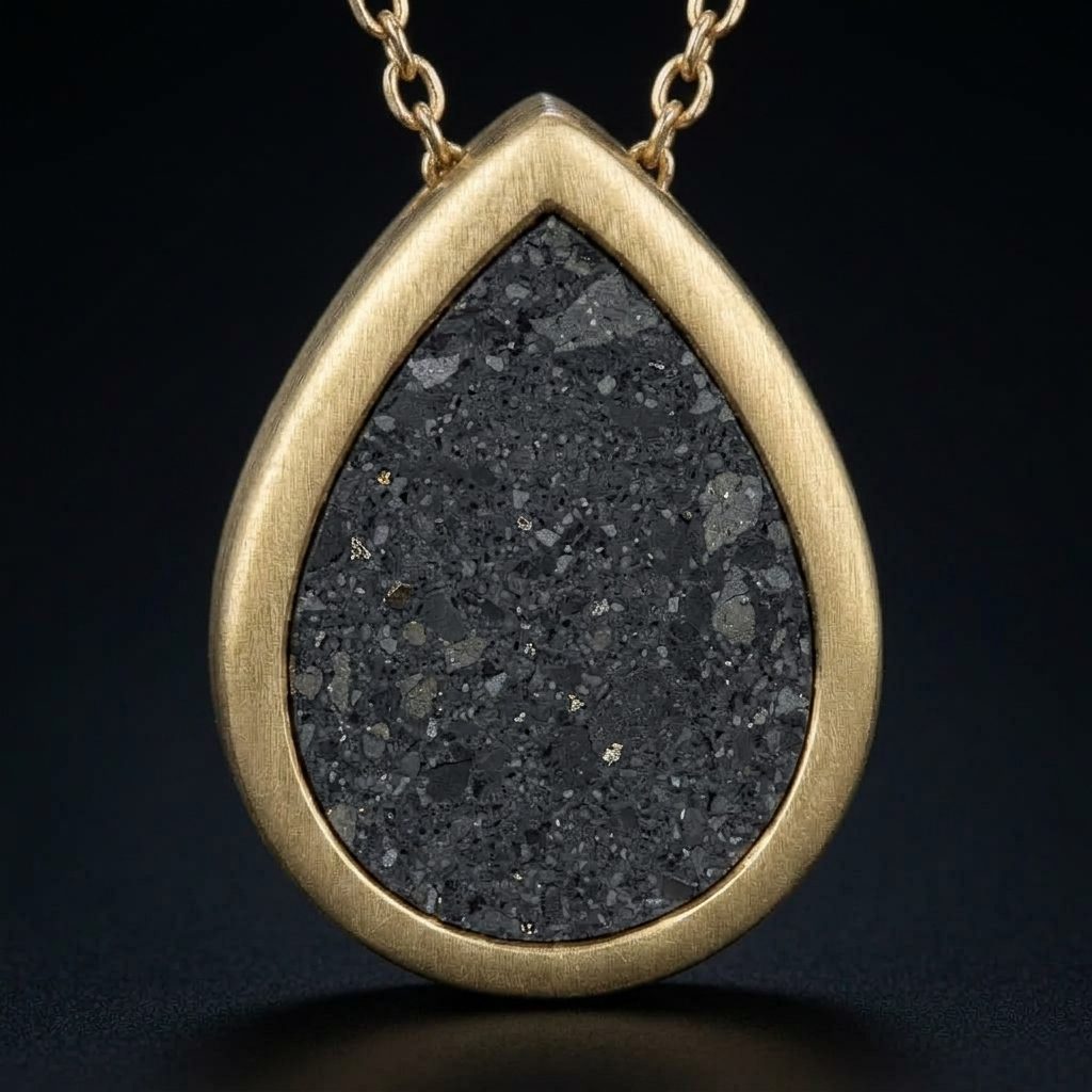 Teardrop - Lunar Meteorite - Pendant