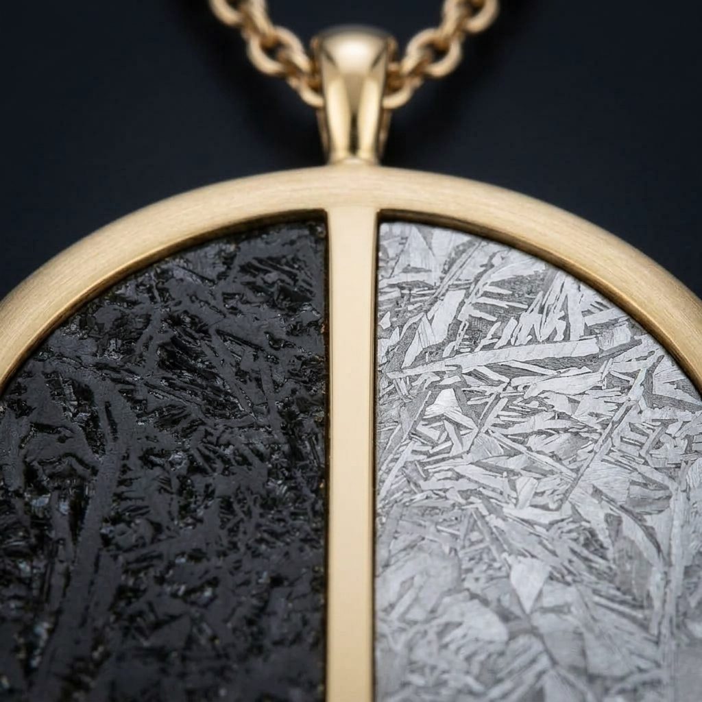 Meridian - Lunar & Muonionalusta Meteorite - Pendant