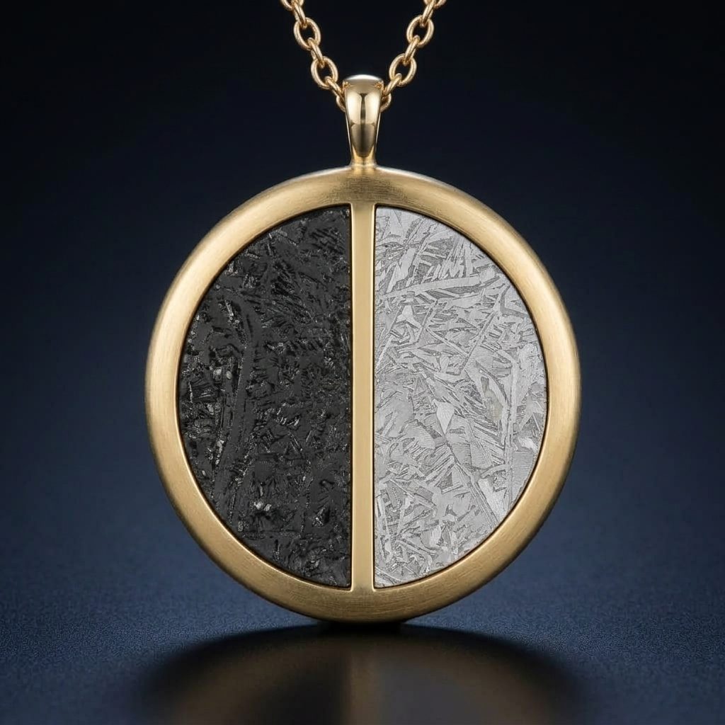 Meridian - Lunar & Muonionalusta Meteorite - Pendant