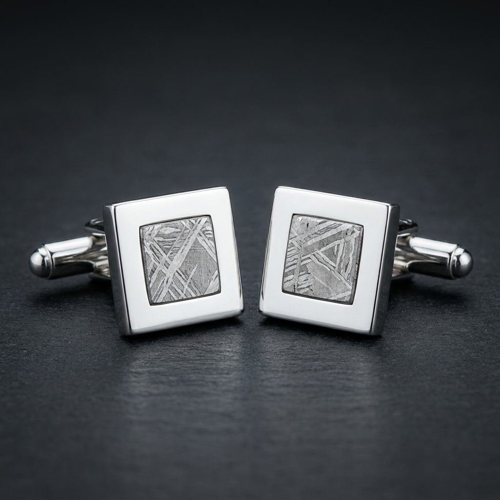 Quasar Stud - Muonionalusta Meteorite - Cufflinks