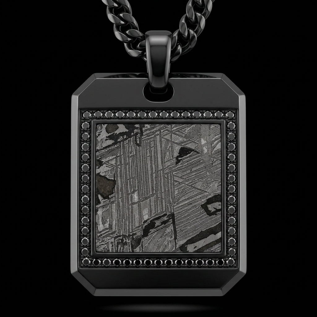 Cosmic Dog Tag Meteorite Pendant