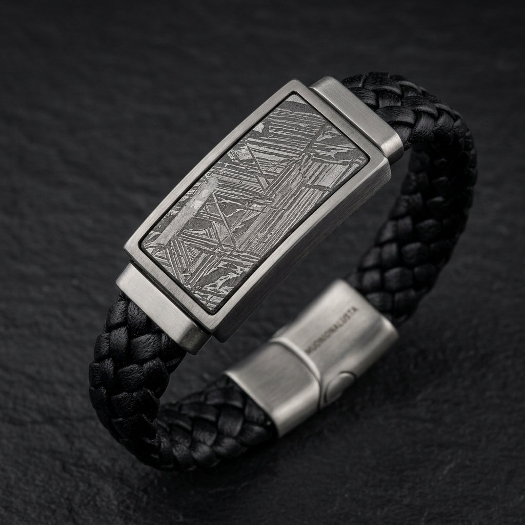 Cosmic Leather Meteorite Bracelet