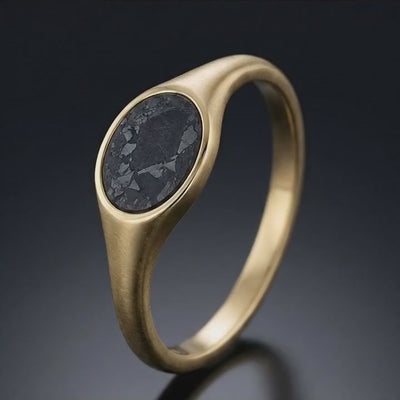 Luna - Lunar Meteorite - Signet Ring — SPR rotation