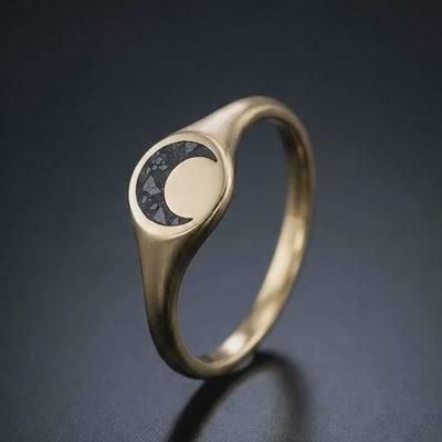 Crescent - Lunar Meteorite - Signet Ring — SPR rotation
