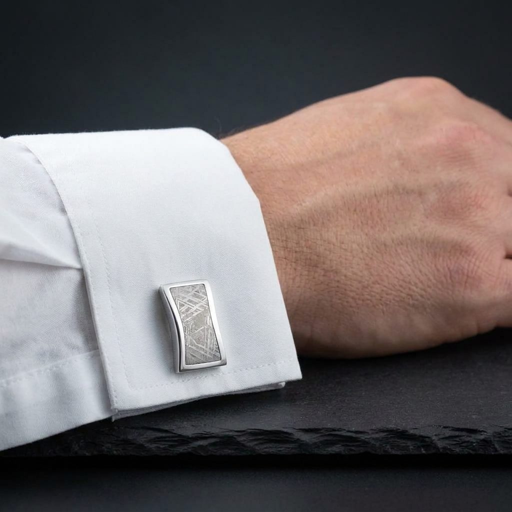 Andromeda Twist - Muonionalusta Meteorite - Cufflinks