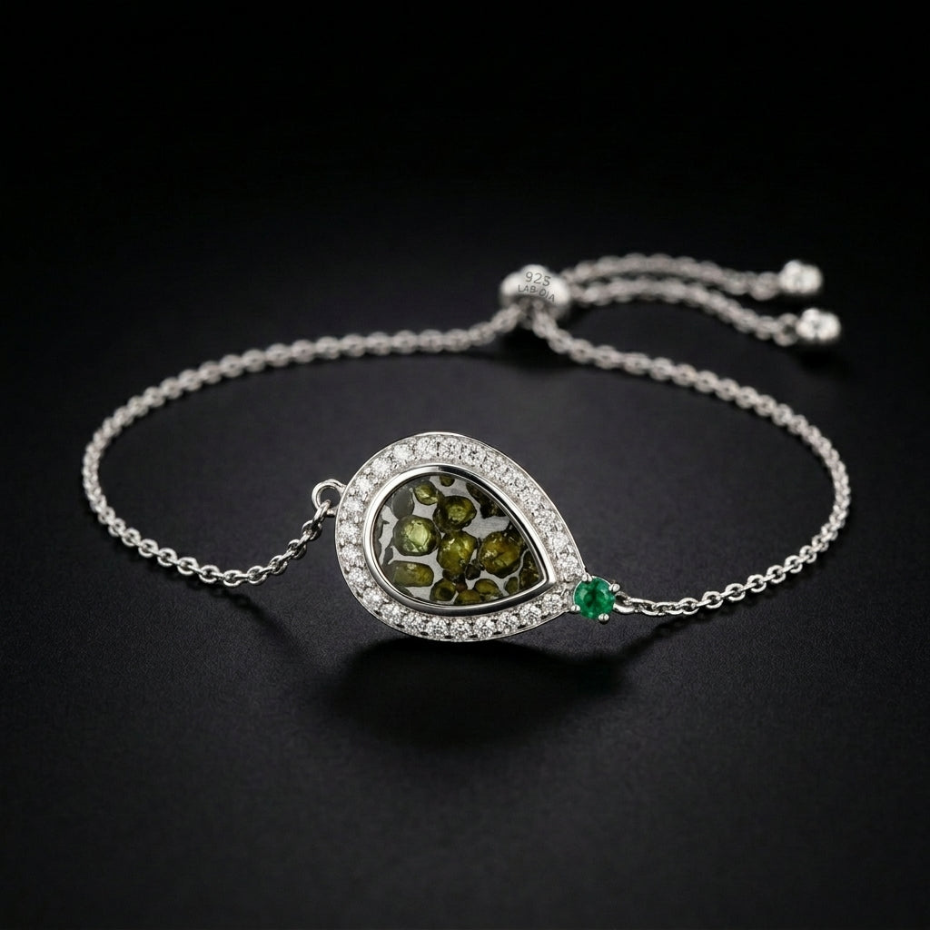 Pallasite Slide Bracelet
