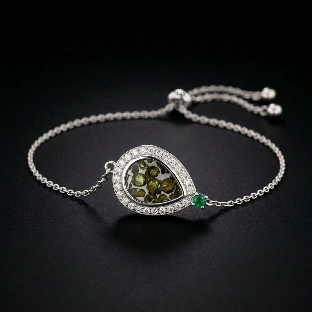 Pallasite Slide Bracelet