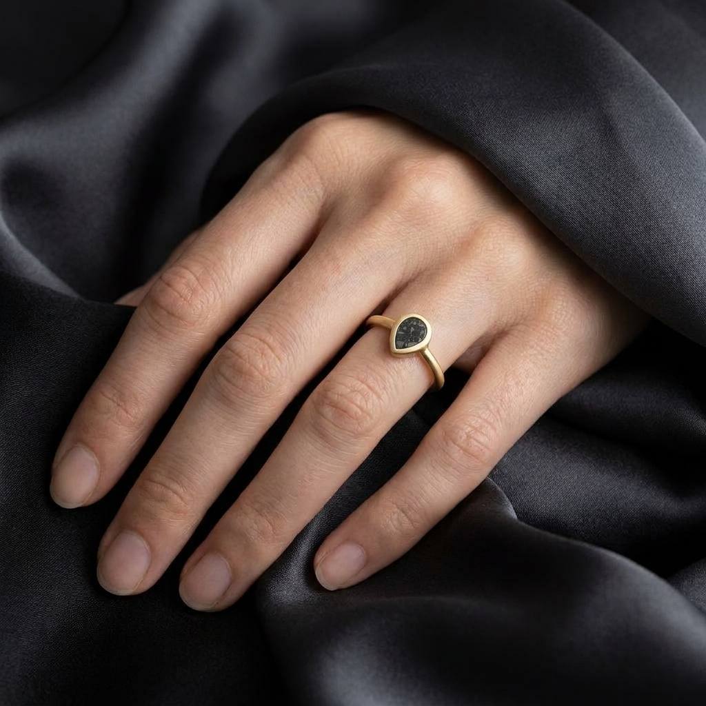 Celeste - Lunar Meteorite - Signet Ring — celeste_lifestyle_scene