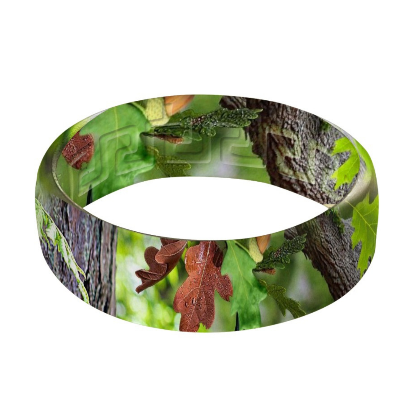 Green Camo silicone rings wedding bands - Ergonomic Silicone Camo Band with Lifetime Warranty