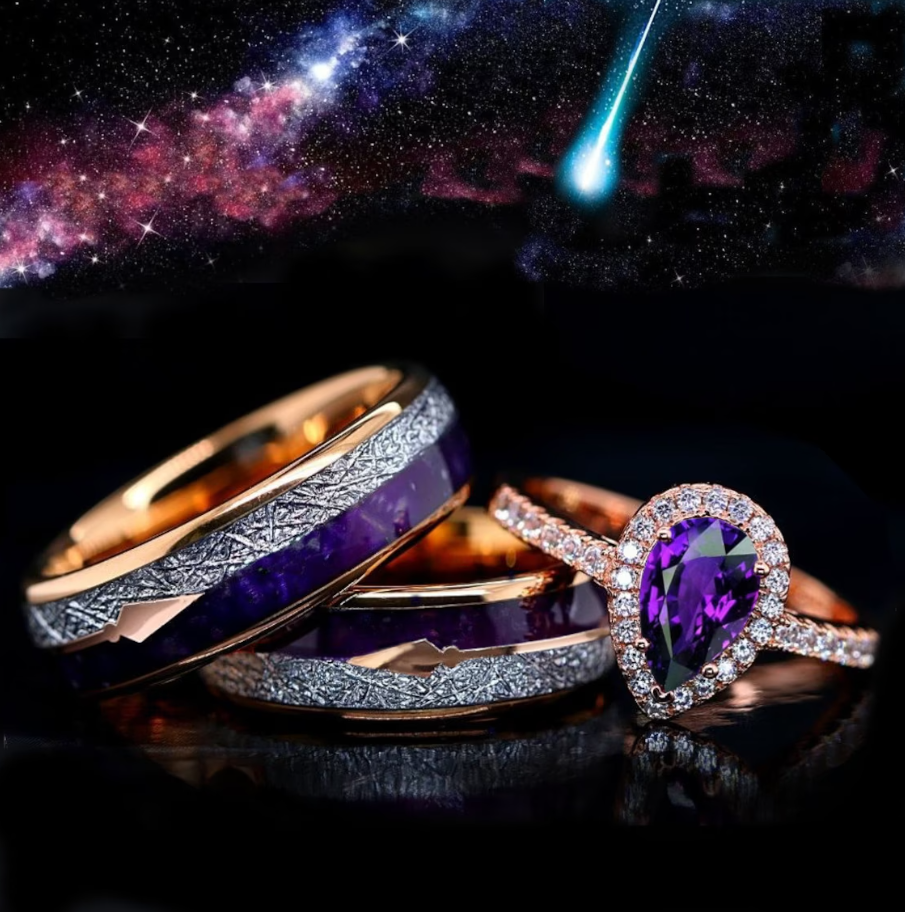 925 Sterling Silver Purple Amethyst Ring Men's Jewelry natural gemston –  Kara Jewels