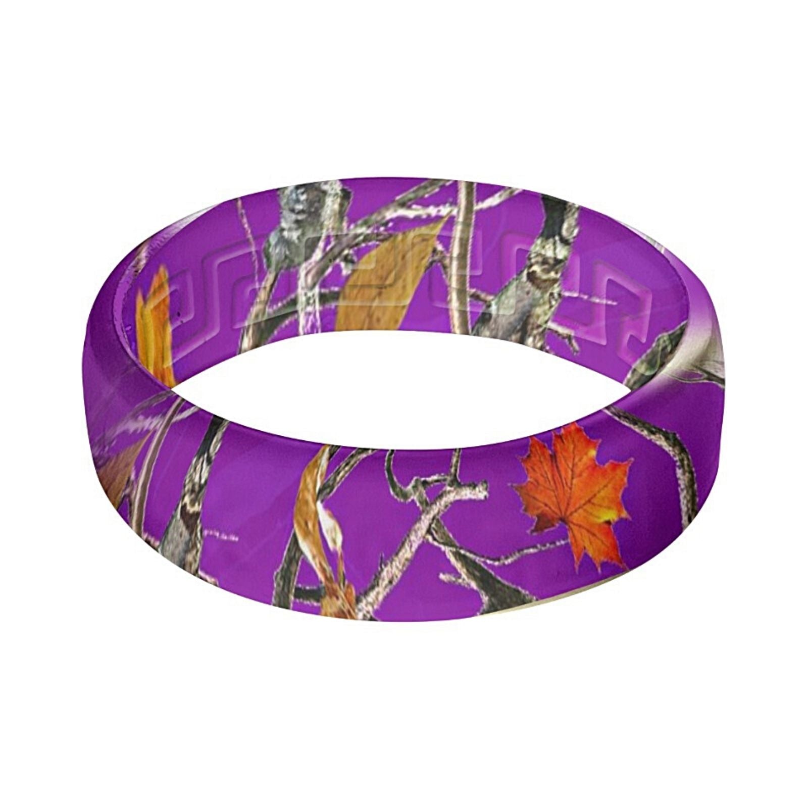 Purple Camo Silicone Ring - Ergonomic Silicone Camo Band with Lifetime Warranty