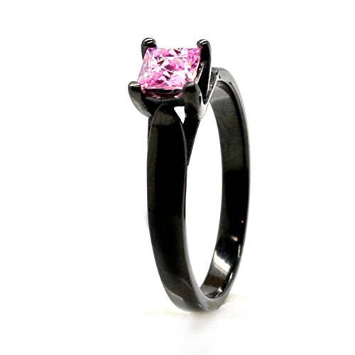 Valentine Love Blood Pink Heart Shape Diamond Ring for Girl And Women  Stainless Steel Cubic Zirconia Black Silver Plated Ring at Rs 999.00 | Pave  Diamond Ring, Used Diamond Rings, हीरे की