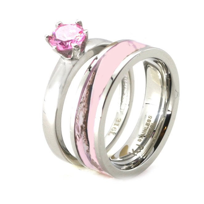 Diamond Black Camo Wedding Ring His and Hers Set | Free Shipping | CAMOKIX